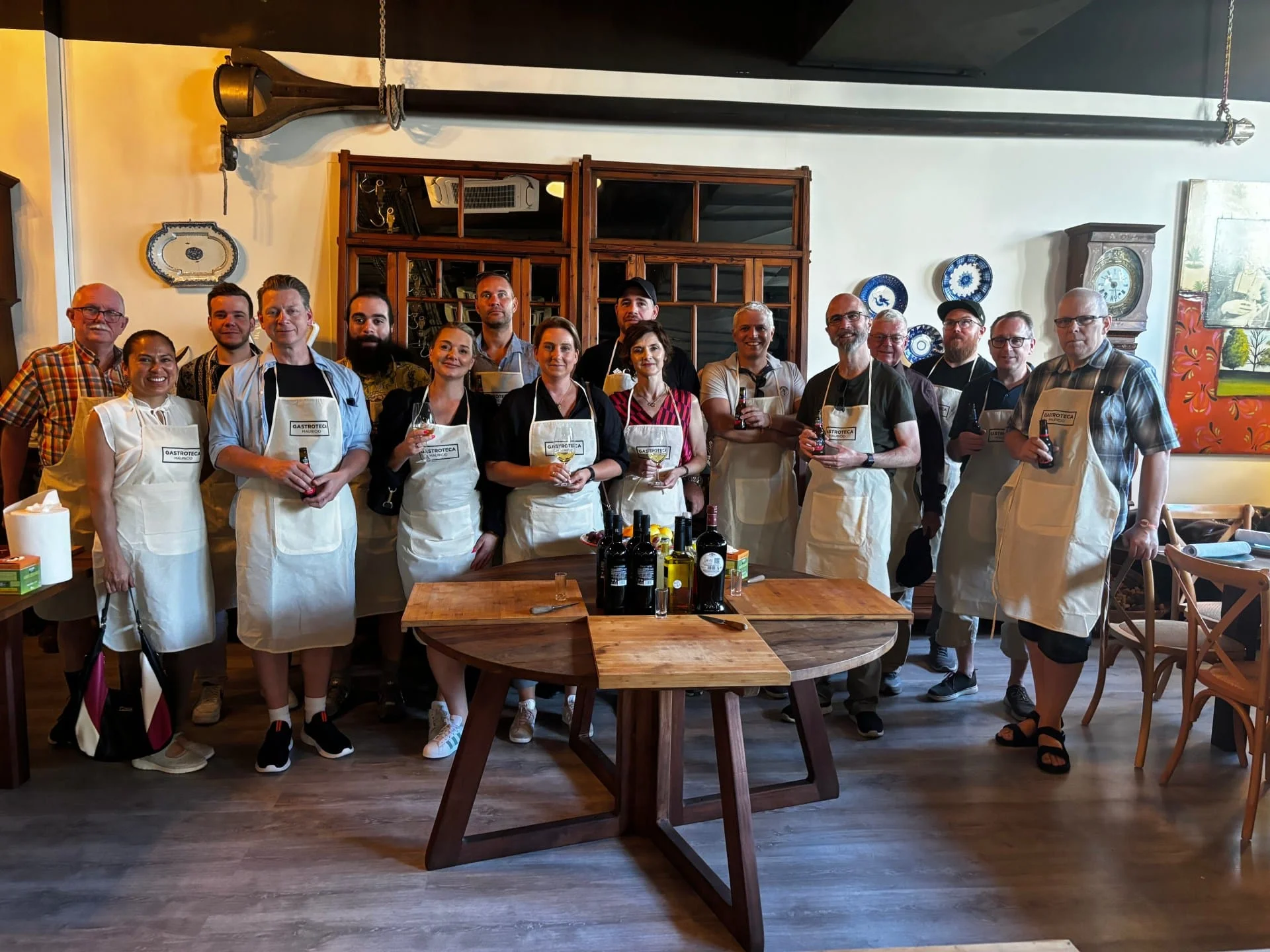 Grupp vid outdoorevent