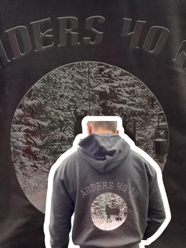 Tryckt hoodie med logotyp